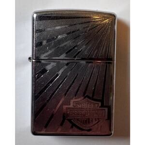 Harley Davidson Burst Zippo Lighter Polished Chrome Made in USA